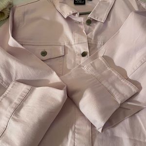 New my women denim collection jacket pink SZ 2X